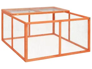 Kaninbur 124x120x60 cm massivt fyrretræ