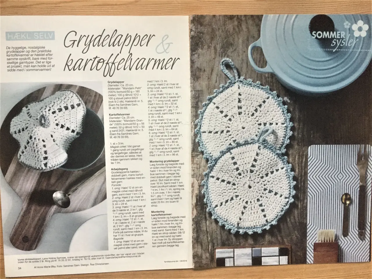 Billede 1 - Nostalgiske grydelapper og kartoffelvarmer