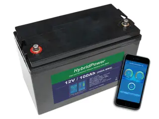 12 V 100 Ah LiFePO4-batteri med Bluetooth