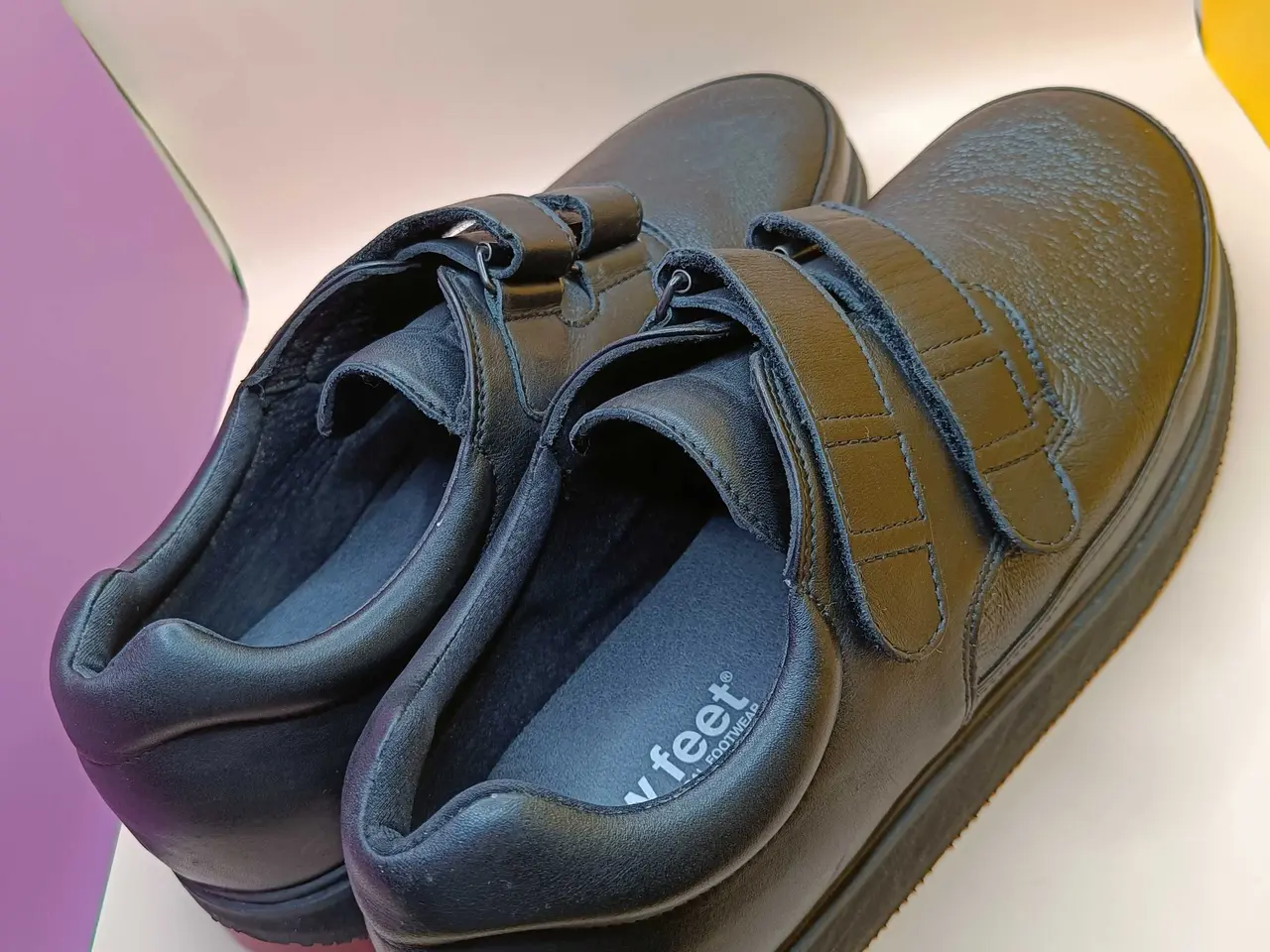 Billede 8 - New Feet sort læder sko 47str