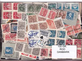 Danmark 100 g. Frimærke ROD. - Hjemkommet 15 - 11 - 2025