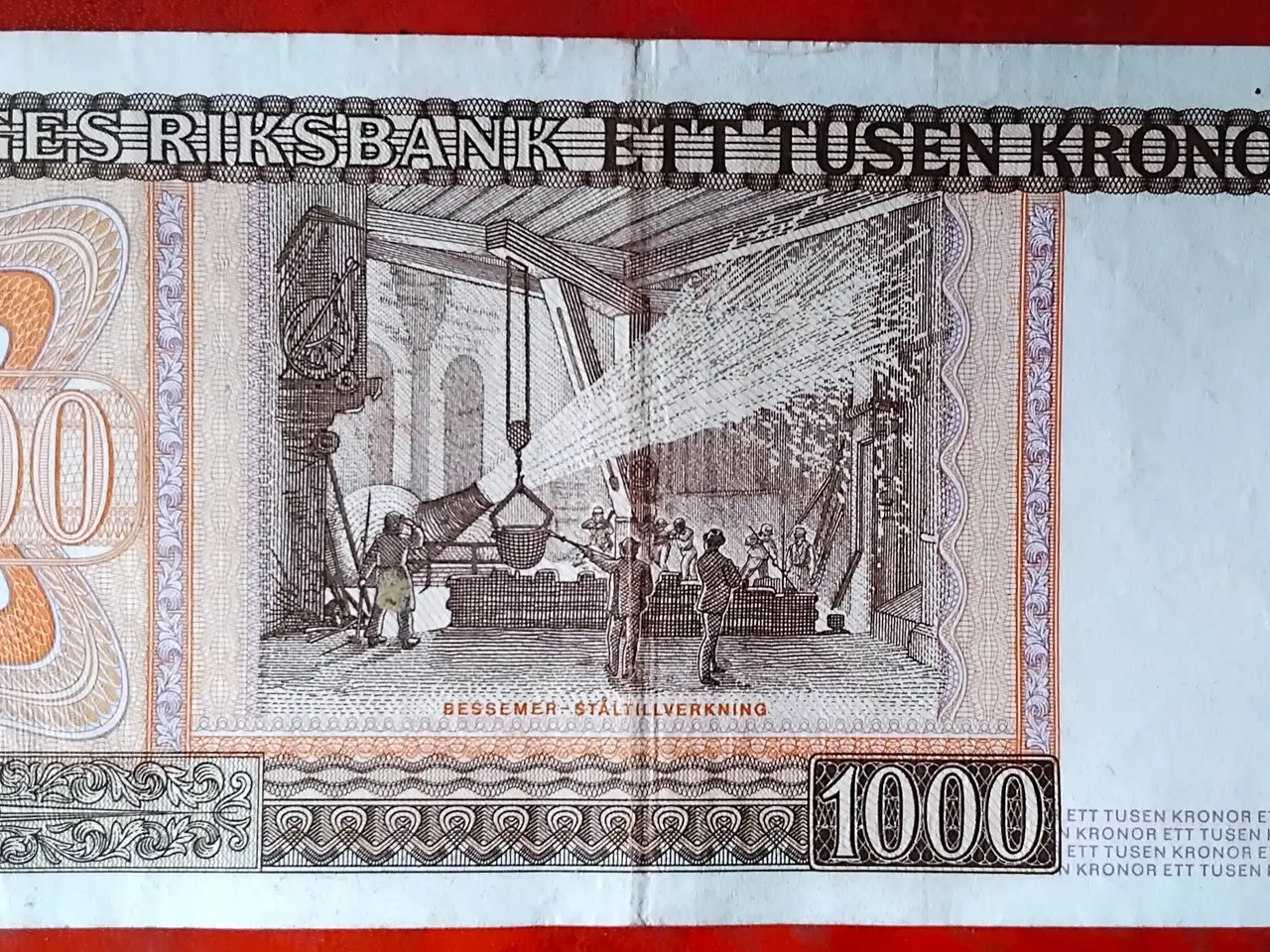 Billede 2 - SVERIGE 1000 KR KRONOR / 1000 KRONER 1985 Karl XIV