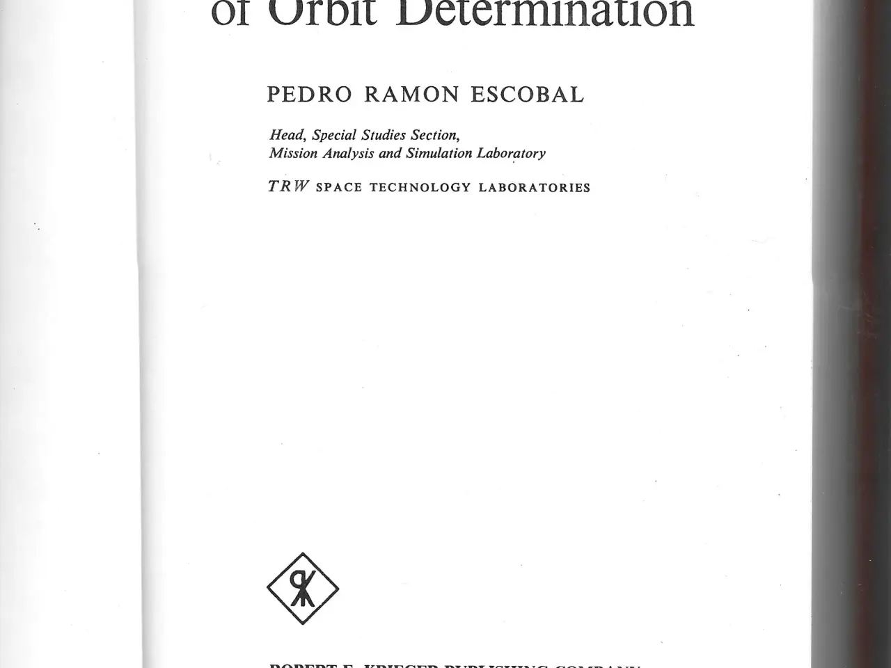 Billede 2 - Methods of Orbit Determination by Pedro R Escobal