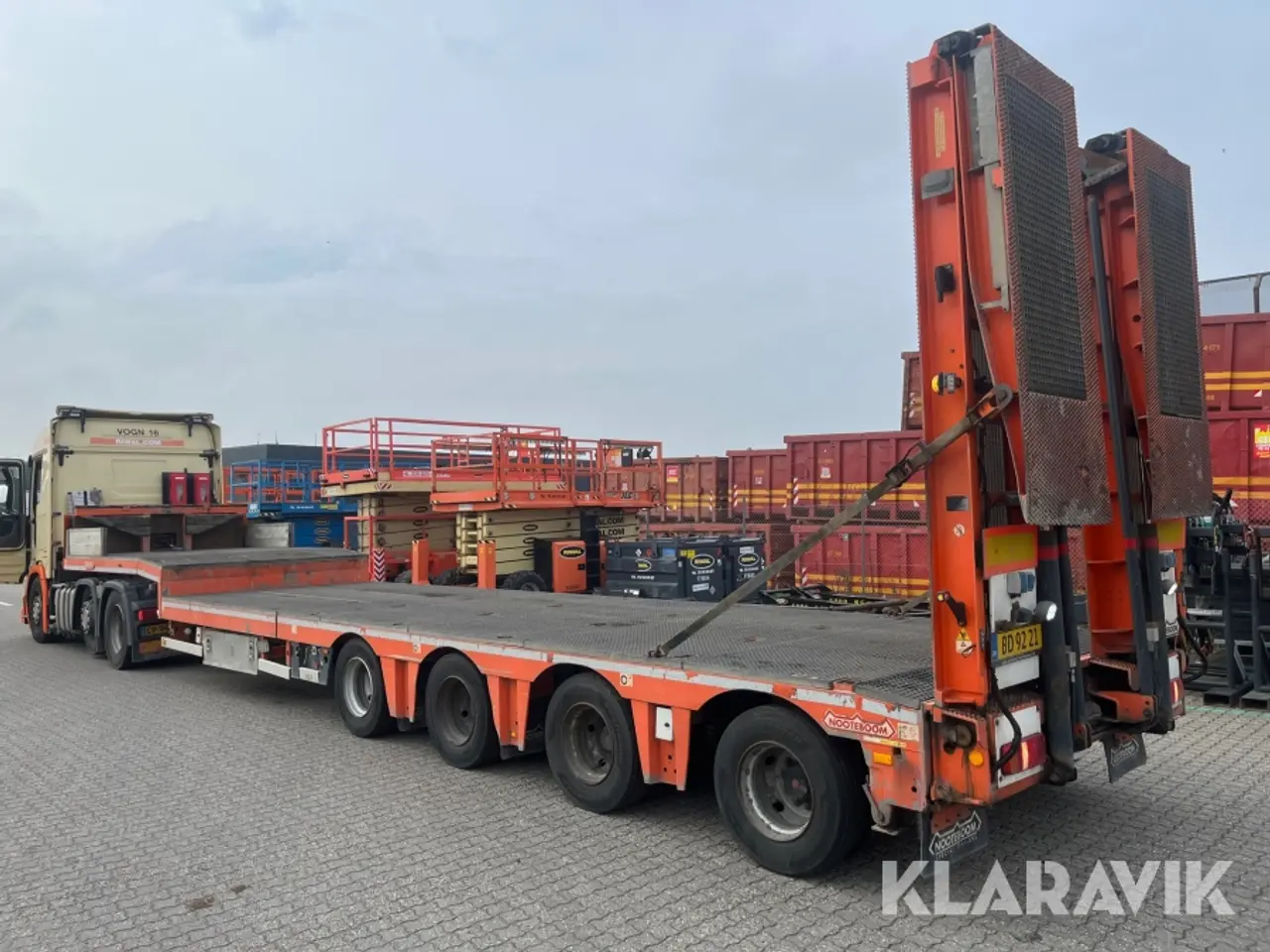 Billede 4 - Maskintrailer/Blokvogn Nooteboom OSD-58-04 4akslet