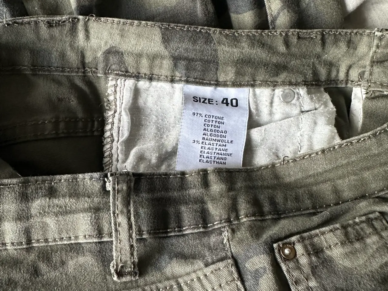Billede 3 - Place du Jour jeans army/camouflage str. 40