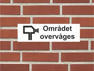 Skilte 35x10 cm Overvågning, Parkering forbudt