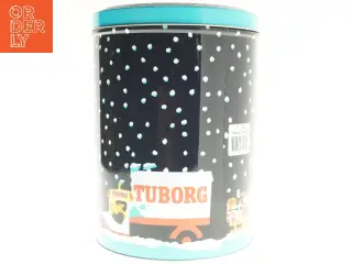 Tuborg julebryg opbevaringsdåse (str. Ø 19,5 cm længde 27,5 cm)