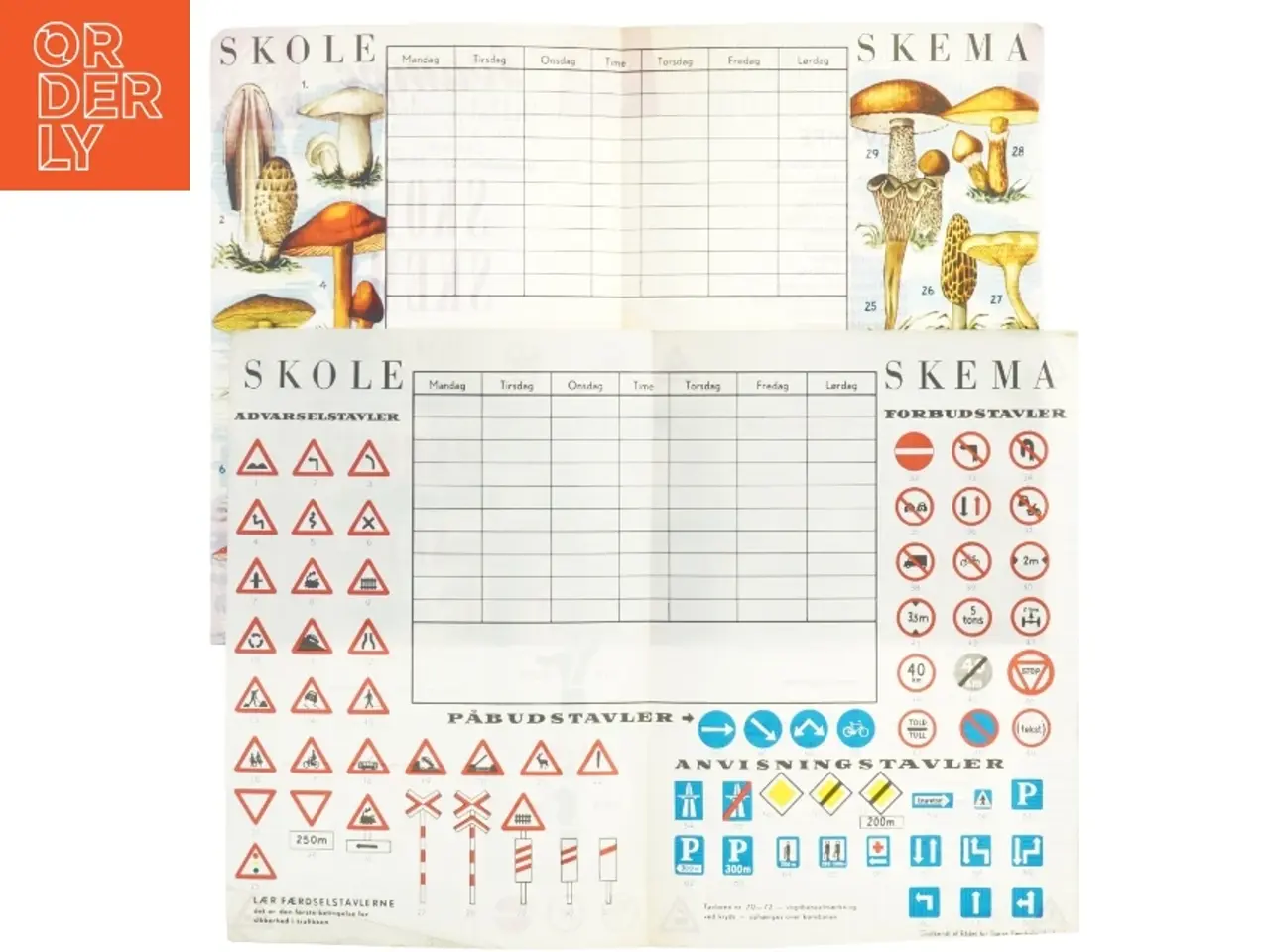 Billede 1 - Vintage Skoleskema Plakater (str. 21x14 cm)