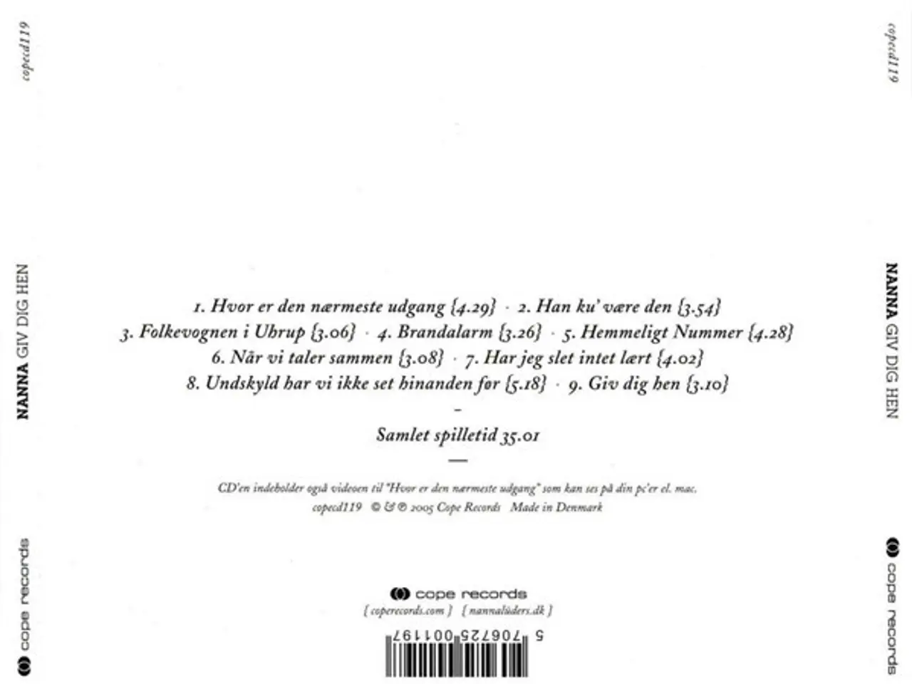 Billede 2 - Nanna – Giv Dig Hen – CD