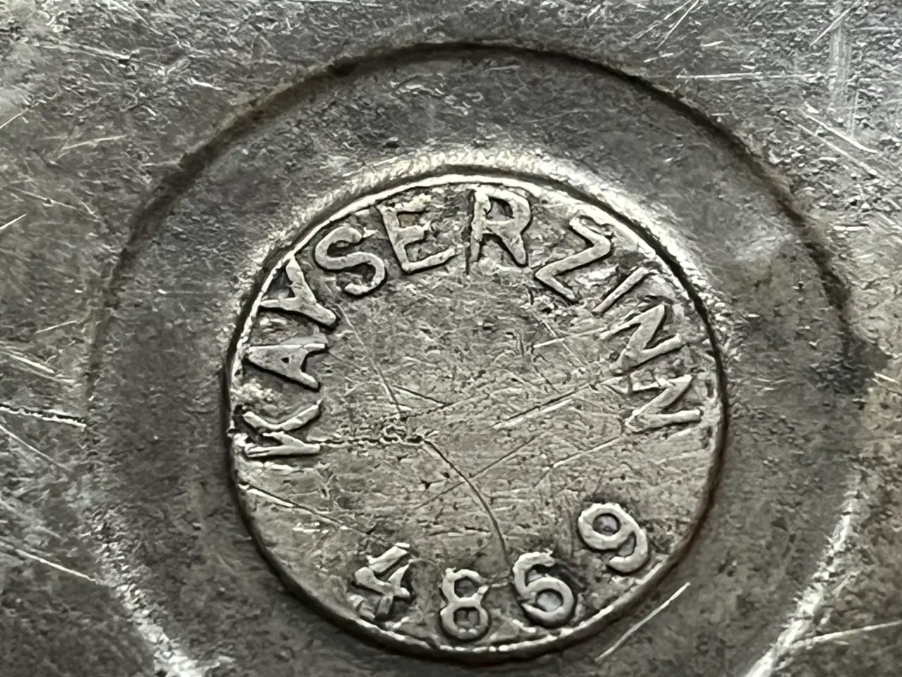 Billede 4 - Lille tin fad, Kayserzinn mrk 4869