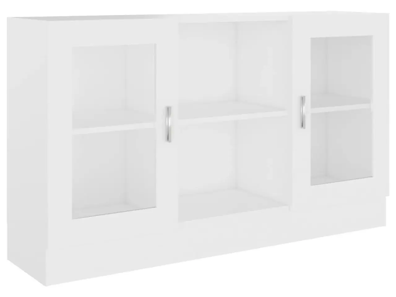 Billede 2 - Vitrineskab 120x30,5x70 cm konstrueret træ hvid