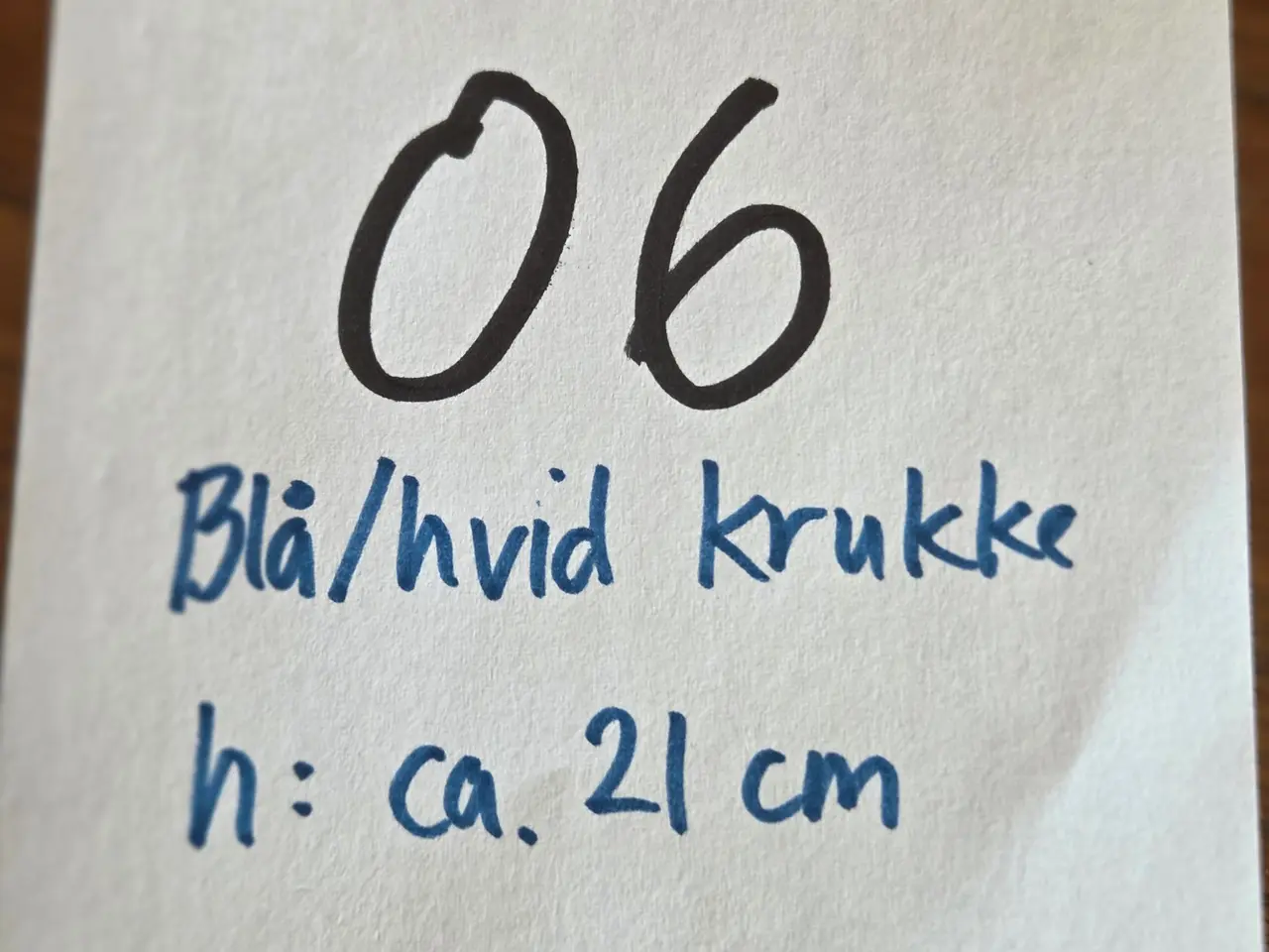 Billede 7 - Blå/hvid "kinesisk" krukke med låg, ca. 21 cm.