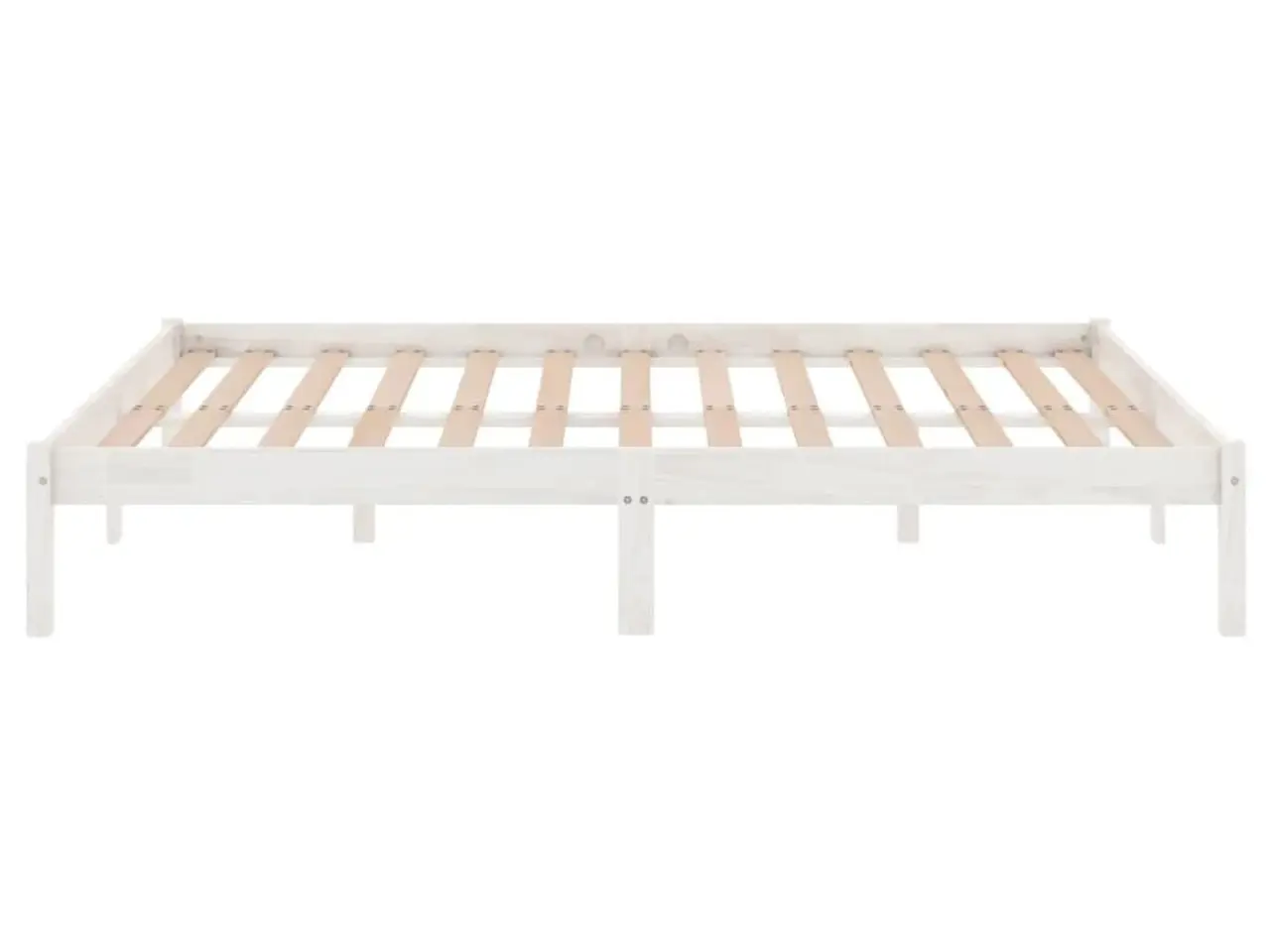 Billede 5 - Sengeramme 160 x 200 cm i massivt fyrretræ - hvid