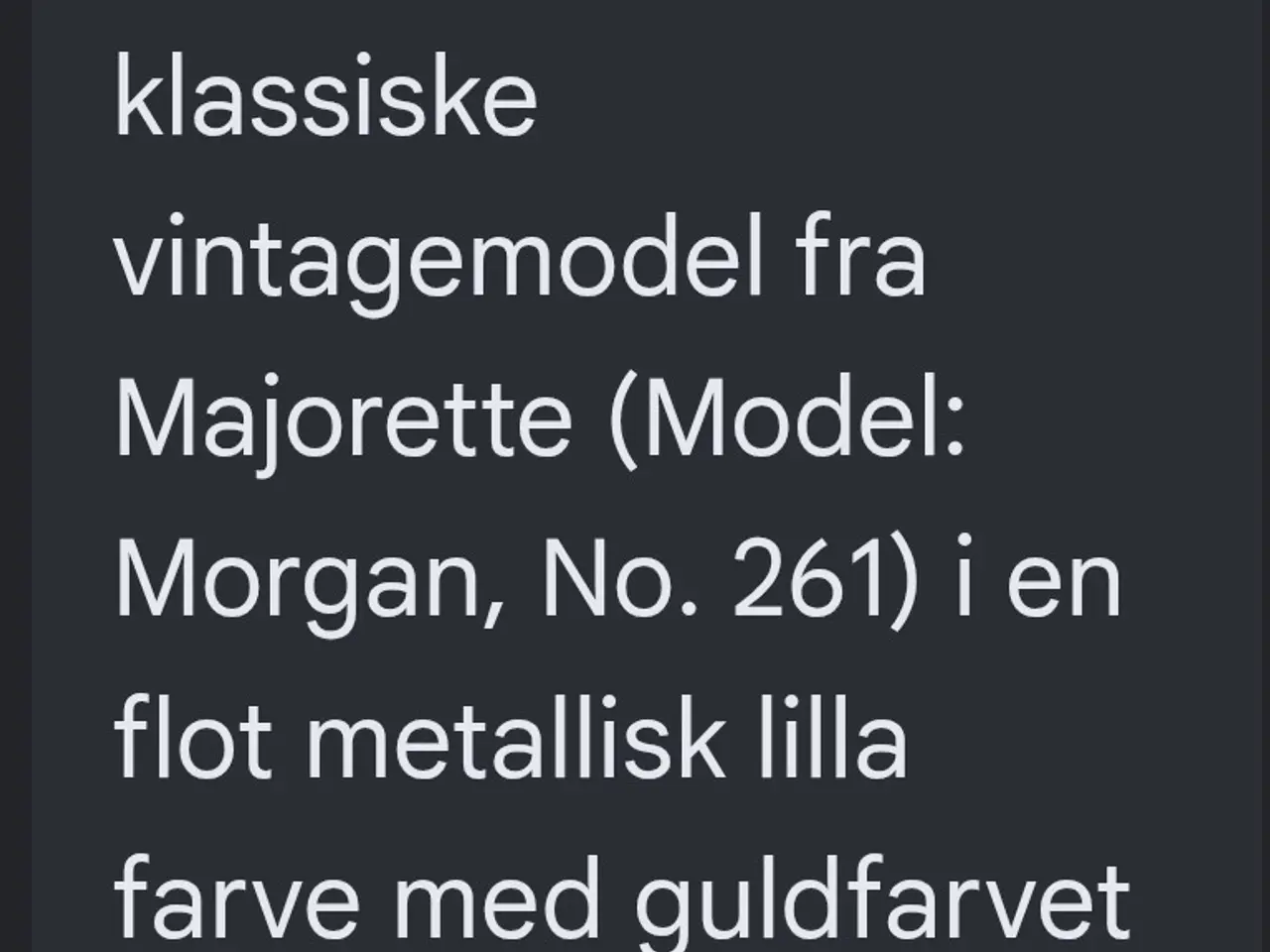 Billede 5 - Majorette Morgan no 261 lilla med hvid kaleche