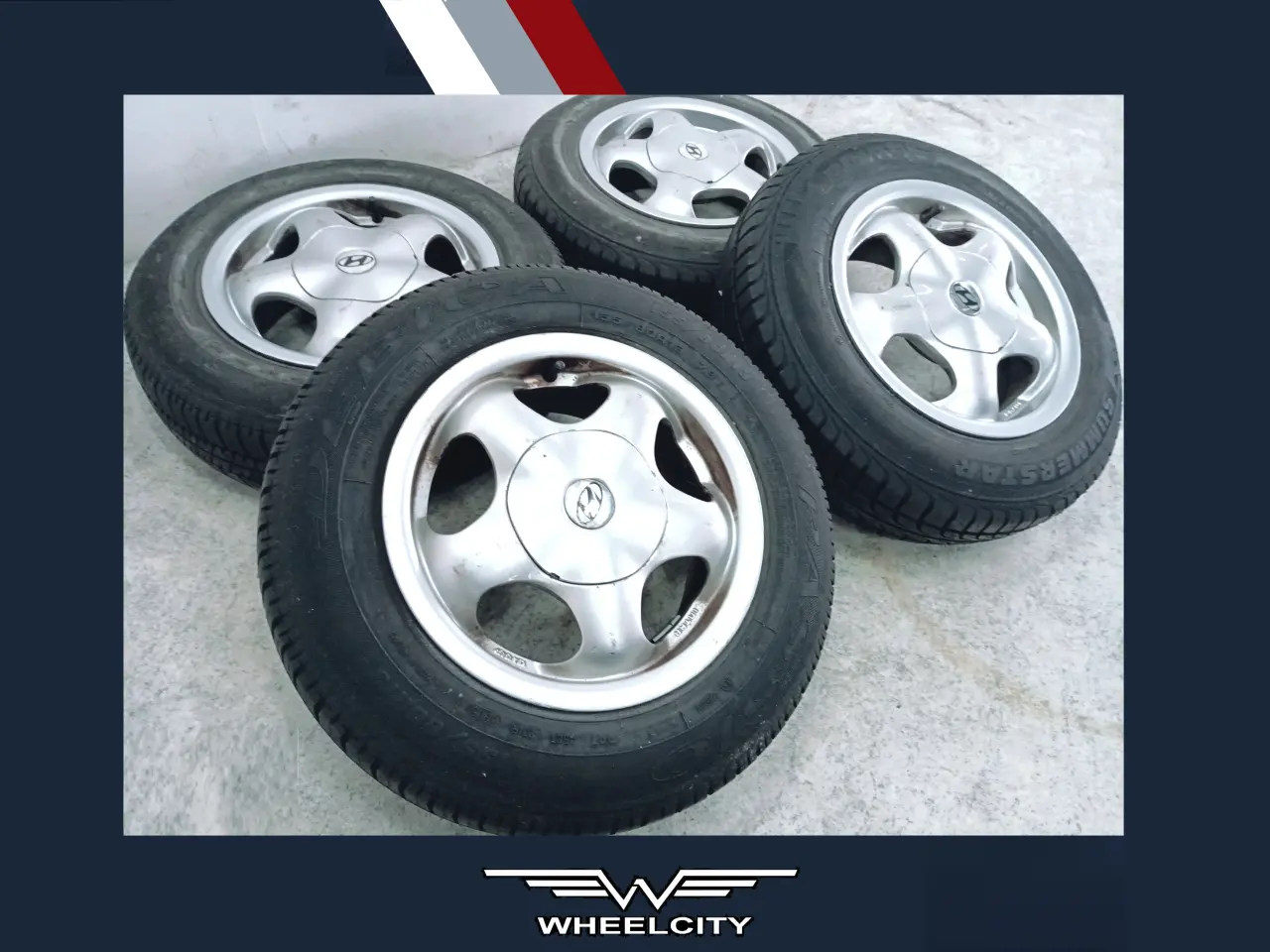 Billede 1 - 4x114,3 13" ET41 nav 67,1ø Hyundai sommersæt