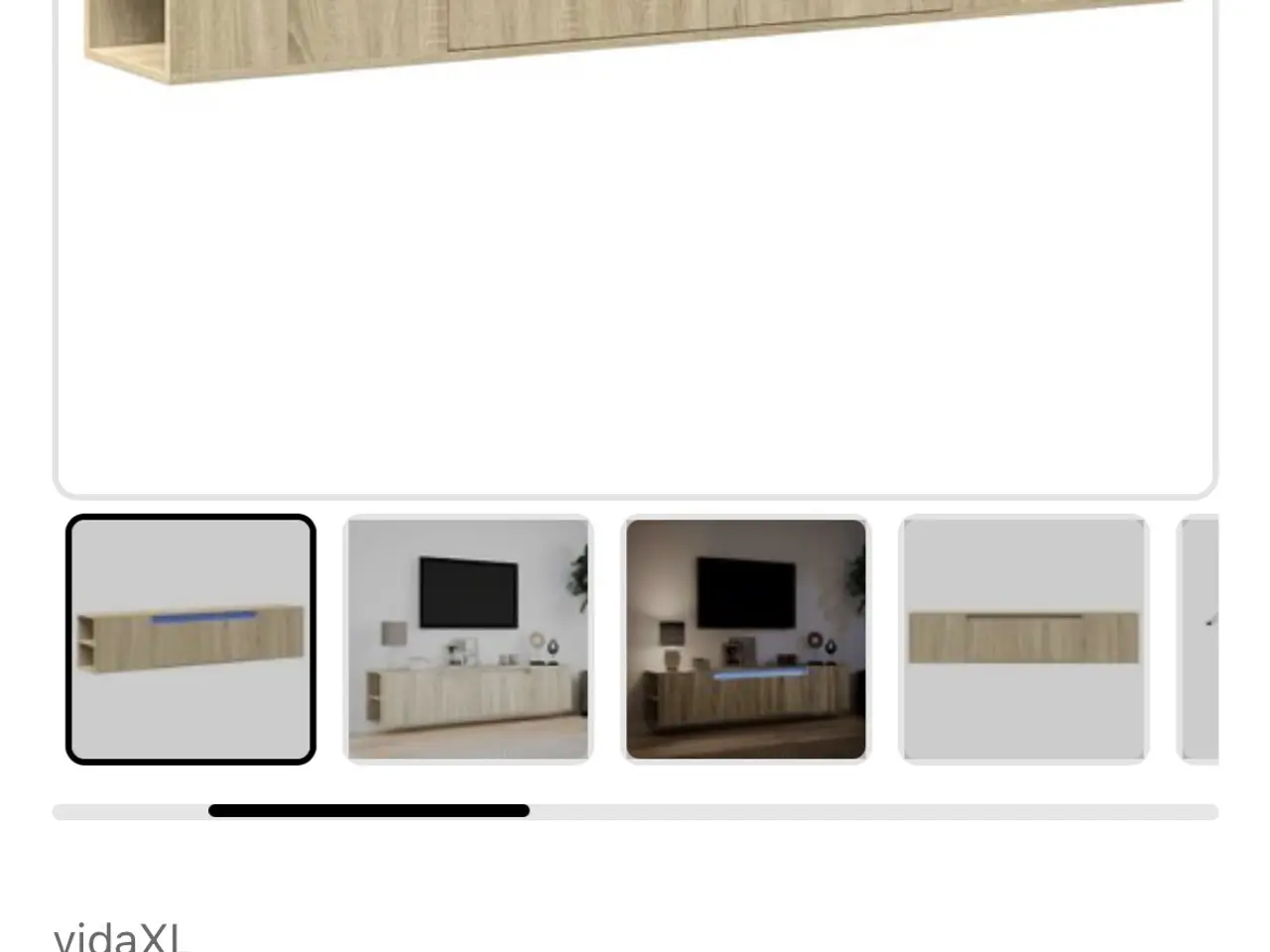 Billede 1 - TV bord med led lys
