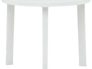 Havebord 89 cm plastik hvid