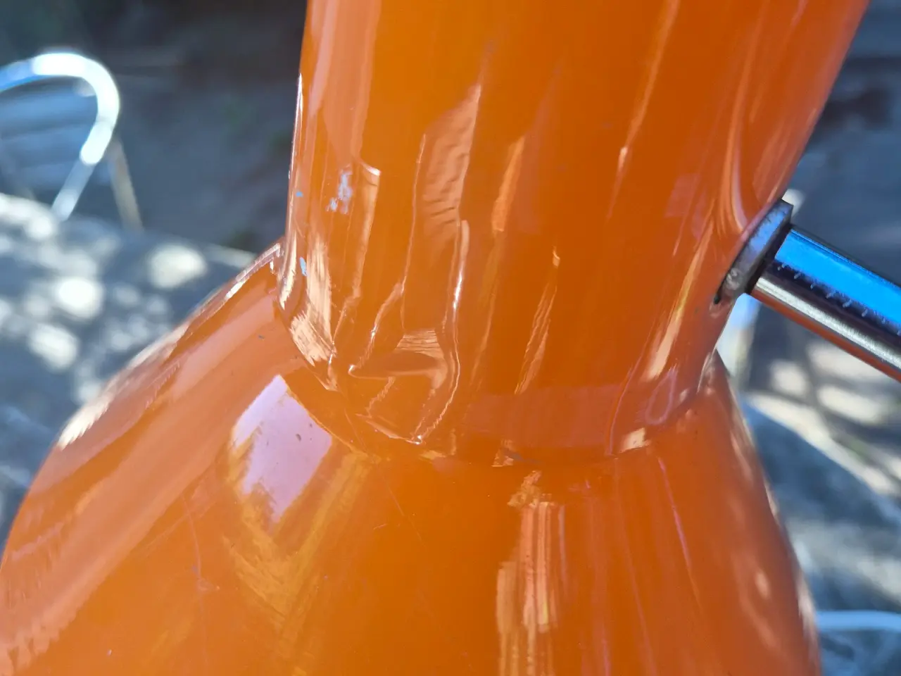 Billede 8 - Orange arkitektlampe på stander af krom 
