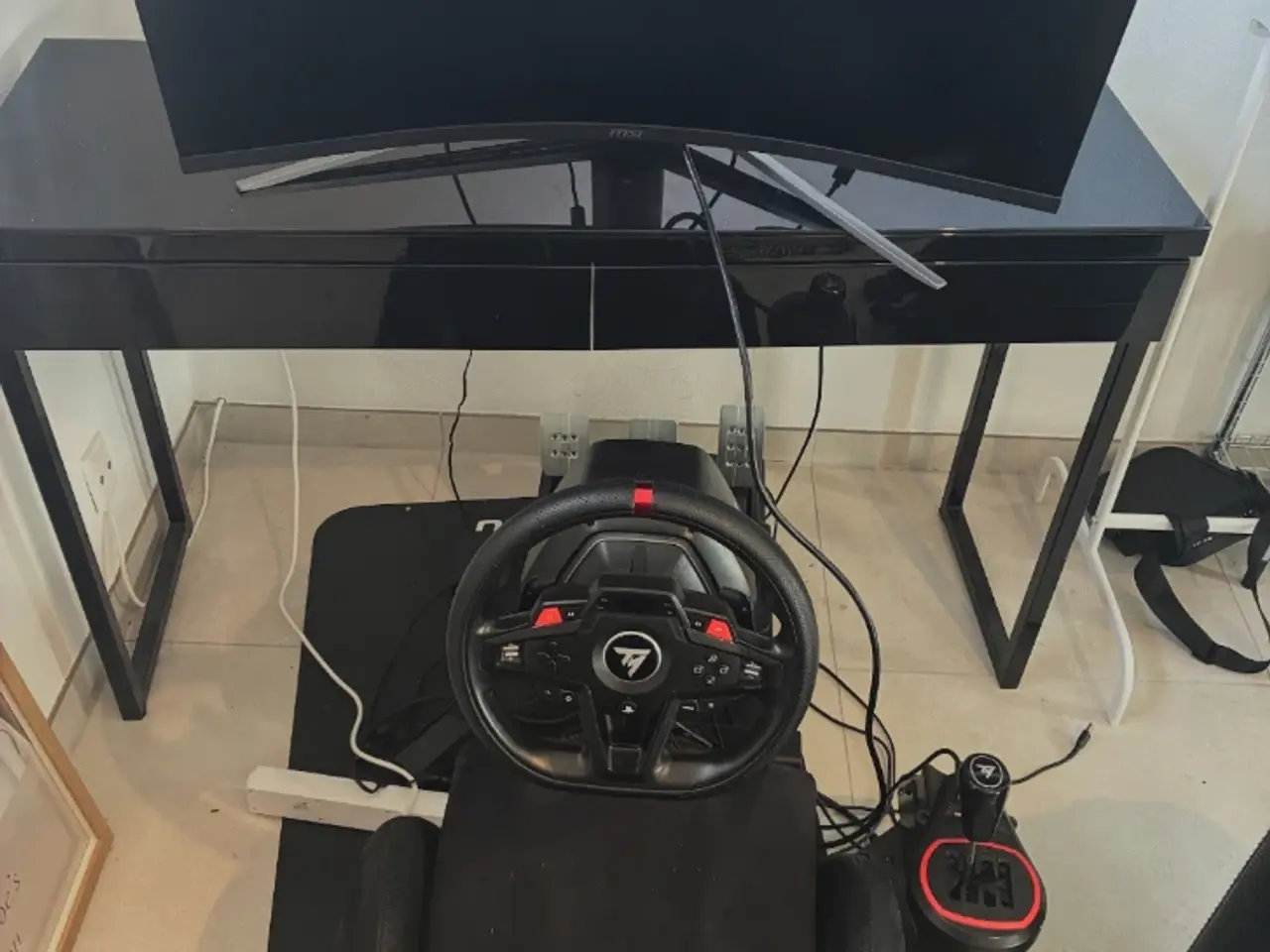 Billede 1 - Gaming setup skærm,playseat og rat og pedaler med 