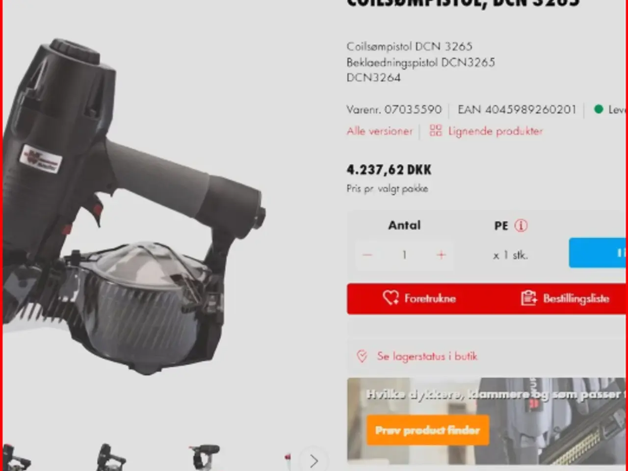Billede 3 - Wurth Master DCN 3265 coil sømpistol
