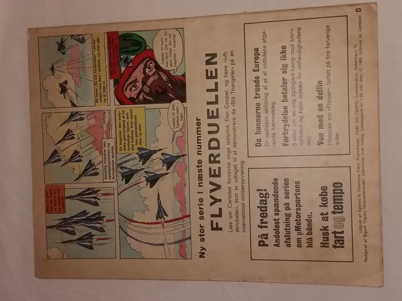 Billede 3 - Fart og Tempo tegneserie nr.6 11/11-1966