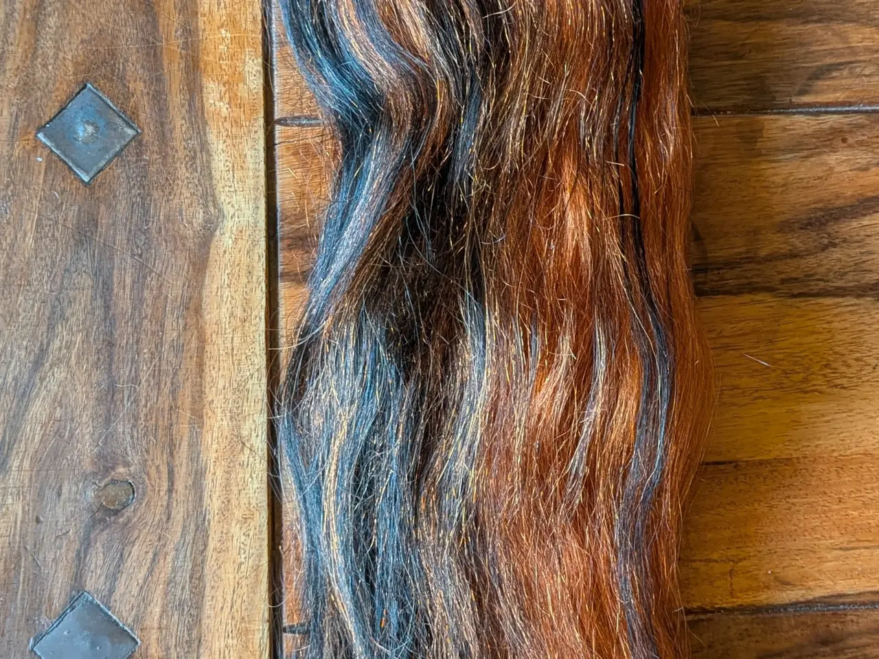 Billede 10 - Orangefarvet human extensions m/ reflekser 72 cm
