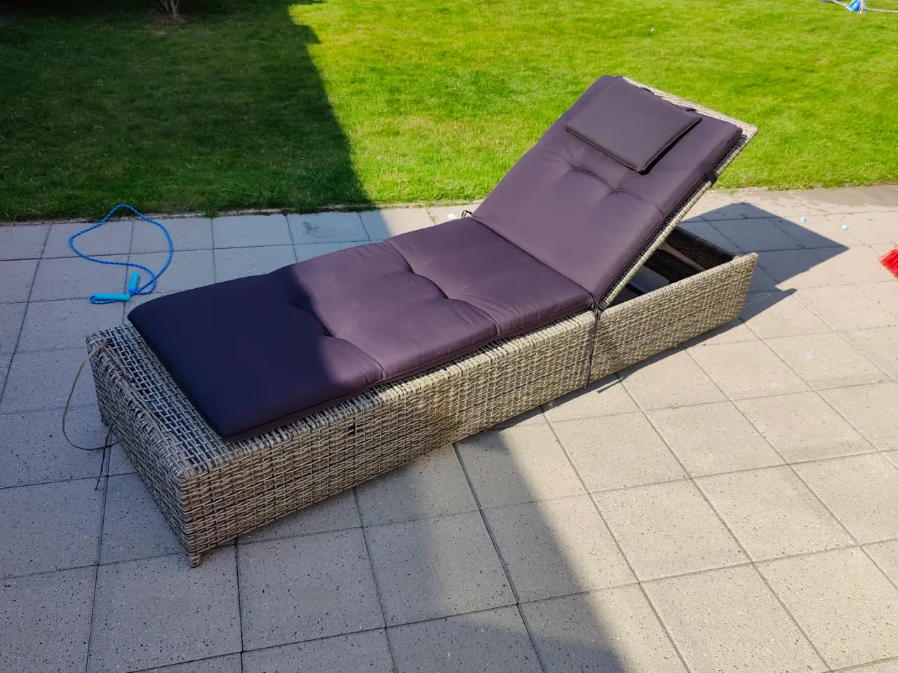 Billede 1 - Solseng i polyrattan m. hynde