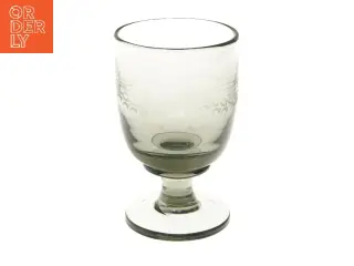 Glas med gravering (str. Ø 11 cm længde 18,5 cm)