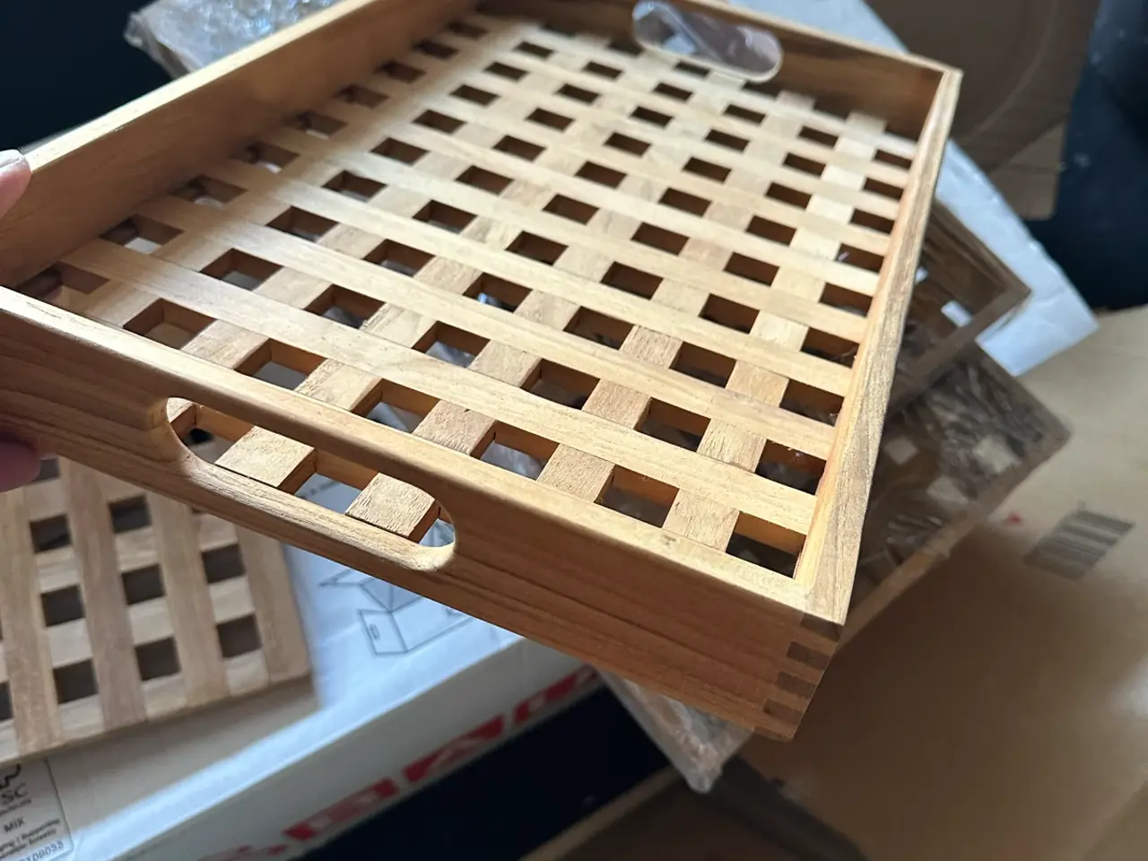 Billede 1 - Bakker i teaktræ