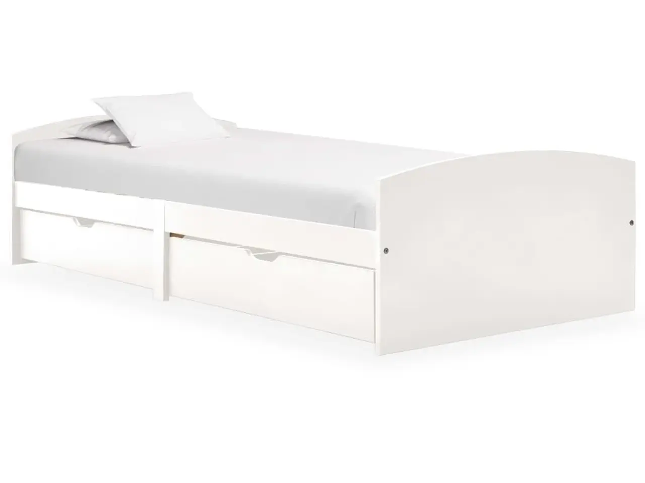 Billede 1 - Sengestel med 2 skuffer uden madras 90x200 cm hvid