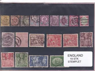England - 19 Stk. - Stemplet