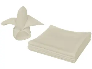 Middagsservietter 100 stk. cremefarvet 50x50 cm
