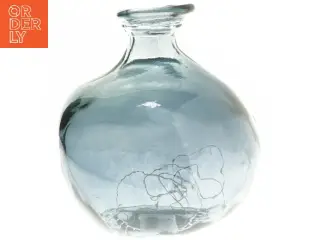 Glasvase med lyskæde (str. 18,5 cm)