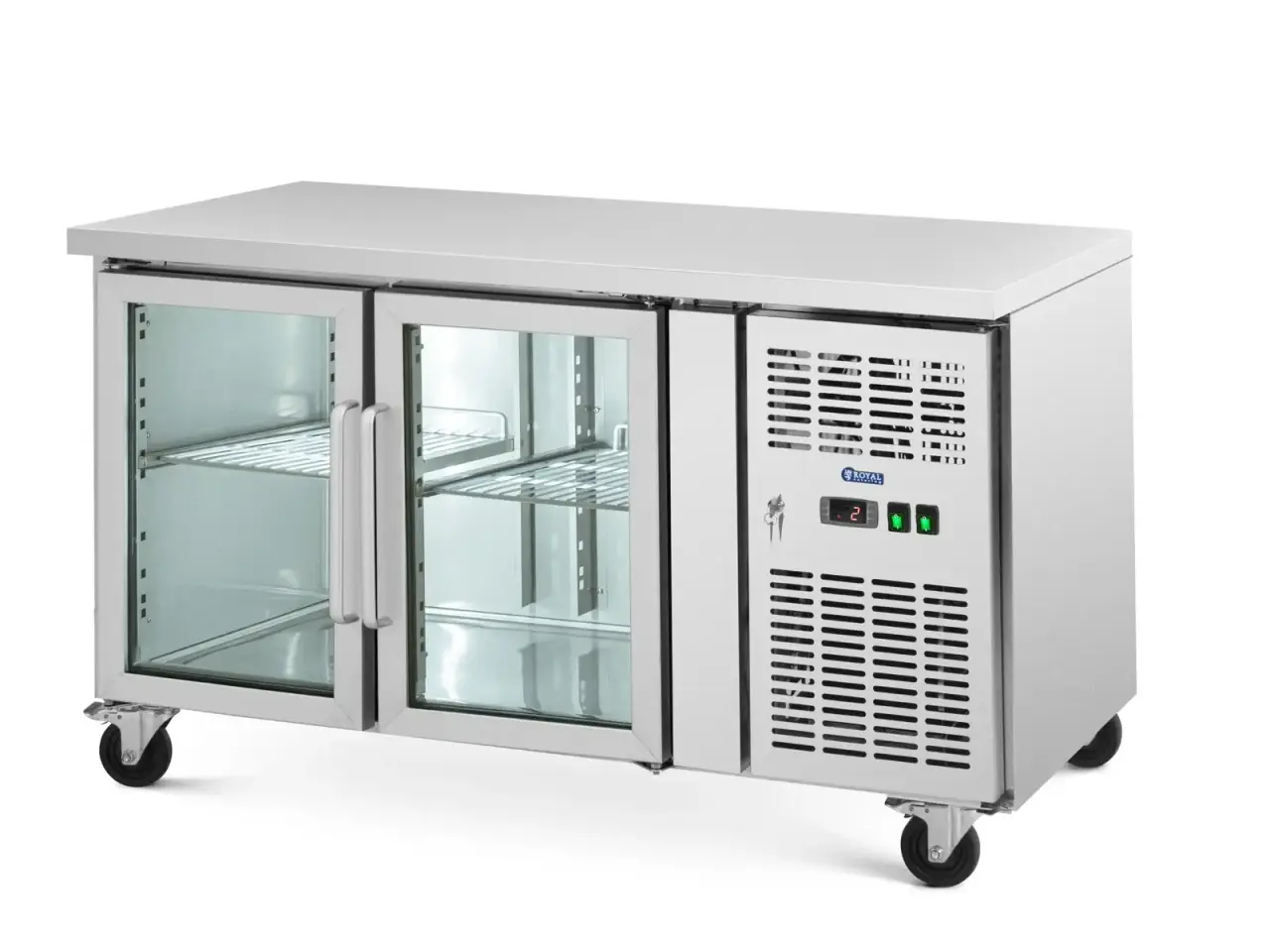 Billede 1 - Kølebord med hjul – 280 l – 2 køleskabe