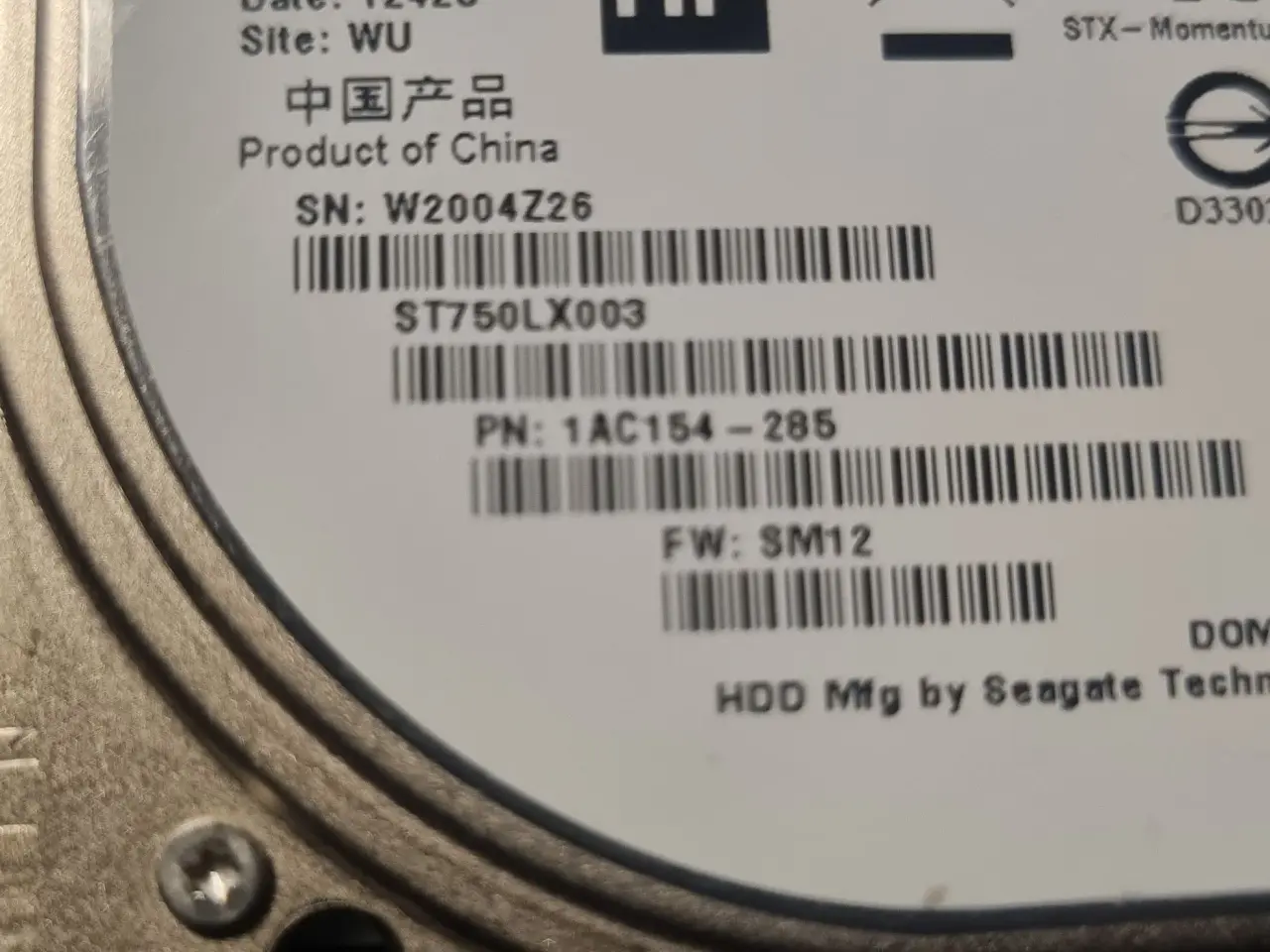 Billede 2 - Seagate Momentus XT 750GB!