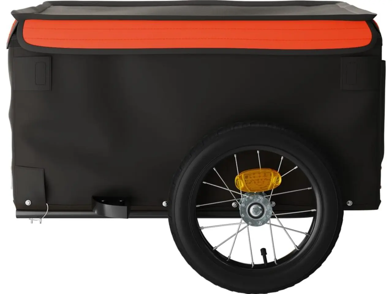 Billede 7 - Cykelanhænger 30 kg - jern, sort og orange