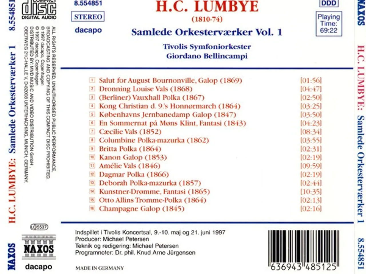 Billede 2 - H.C. Lumbye - Tivolis… – Samlede… – CD