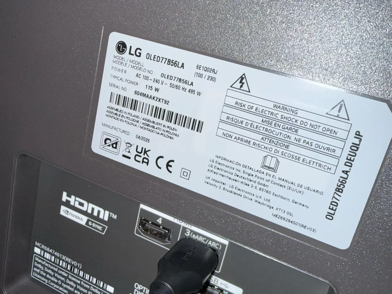 Billede 4 - Lg 77 bk5 4K oled TV 2025