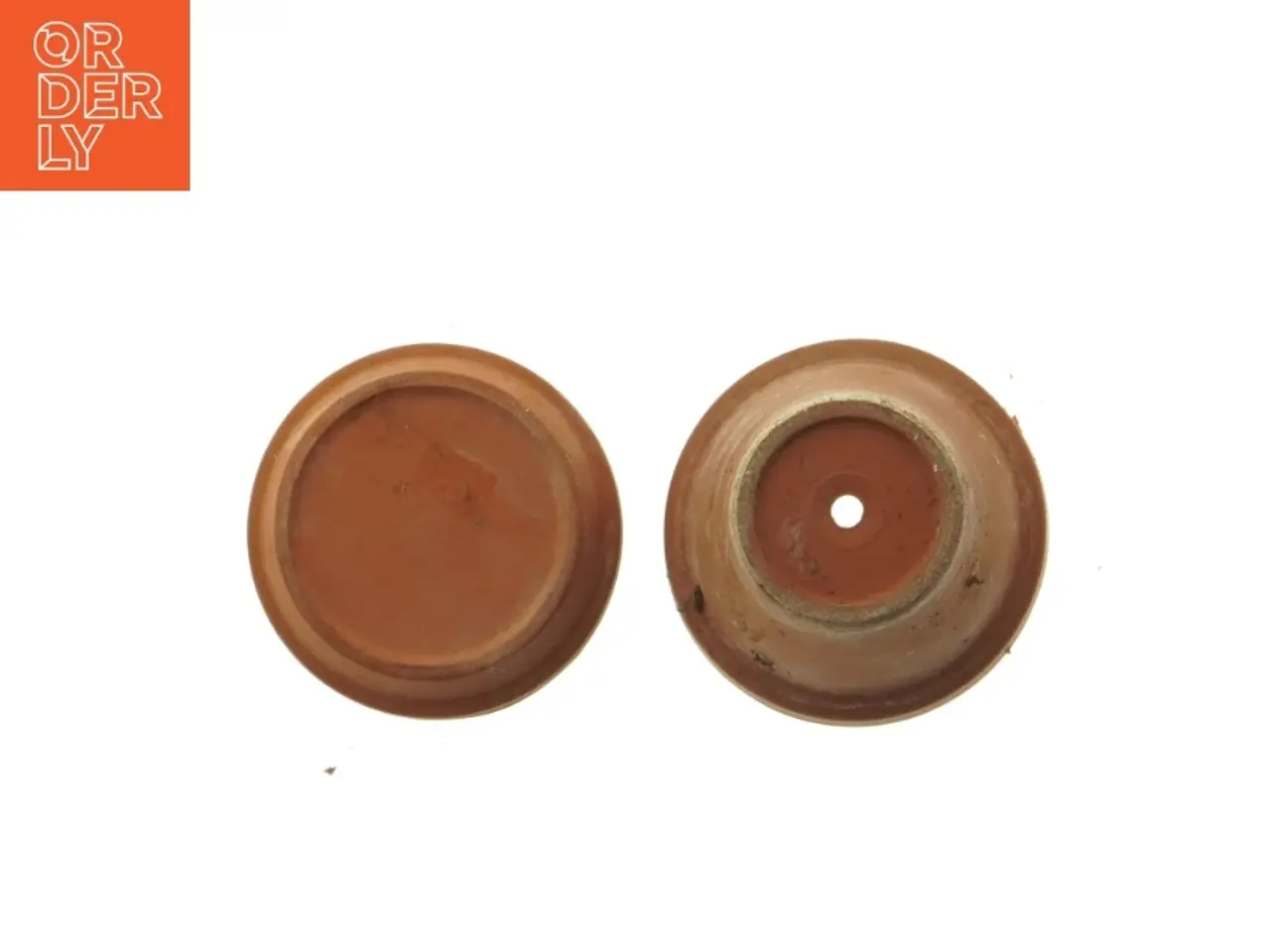 Billede 3 - Terracottakrukke med underfad (str. Ø. 9 cm. længde, 8 cm)