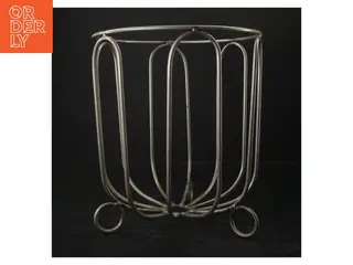 Metal Frugt Skål Trådkurv på fod (str. H 25 cm ø. 22 cm)