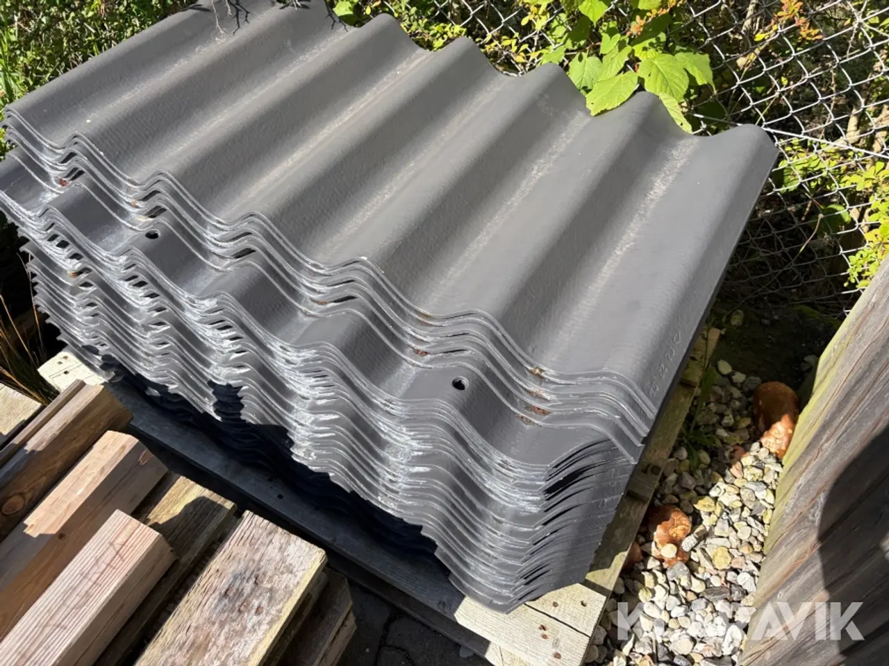 Billede 5 - Tagplader fibercement B7 med rygningsplader 99 dele
