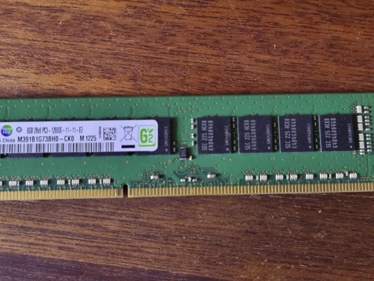 Billede 1 - Samsung 8GB ECC DDR3 1600MHz DIMM Stationær RAM
