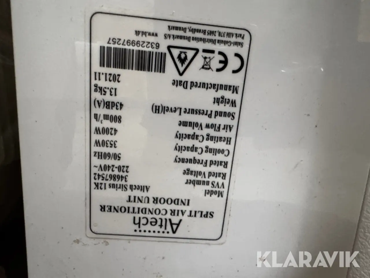 Billede 7 - Luft - Luft varmepumpe Altech Sirius 12K