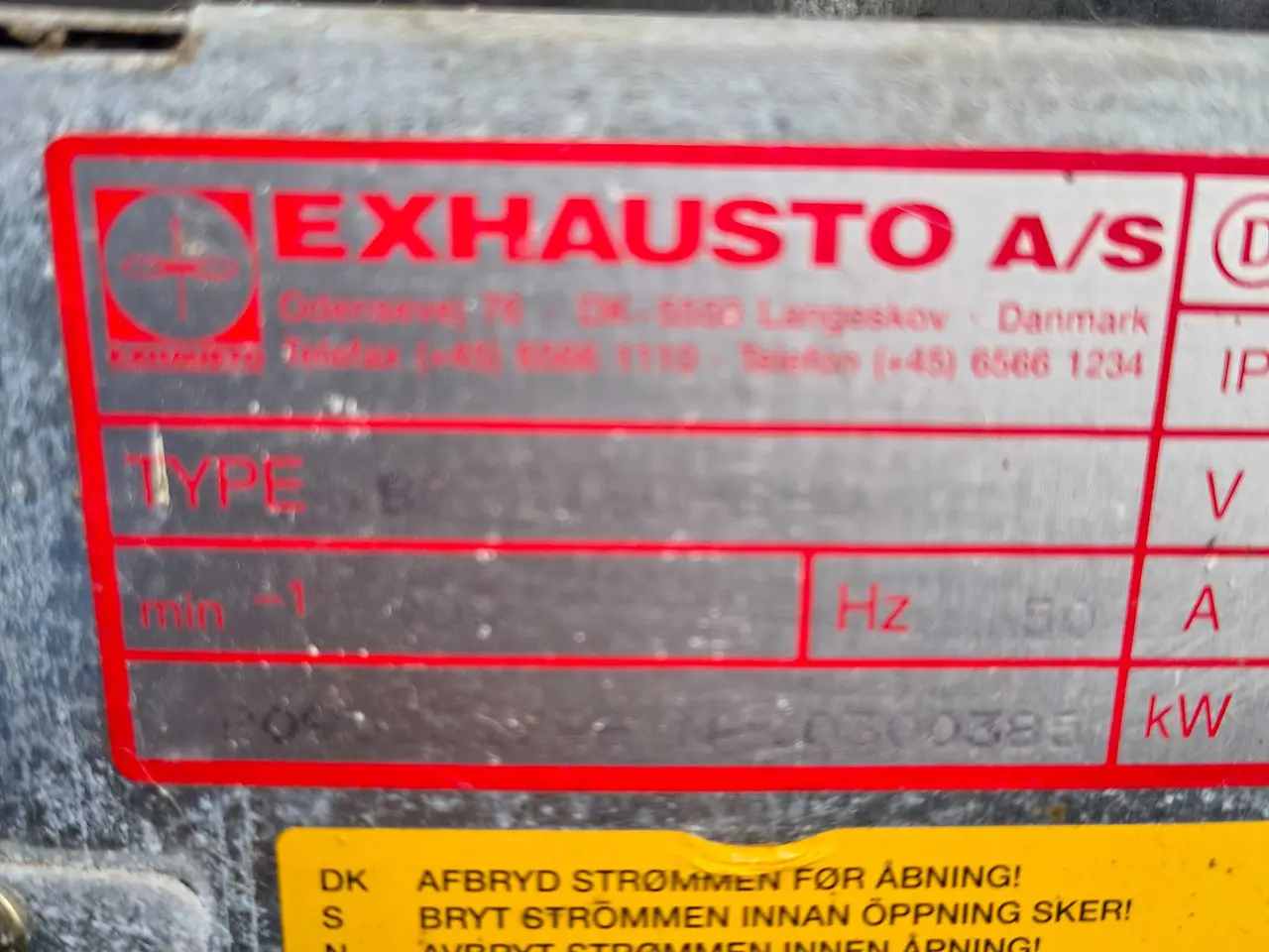 Billede 6 - Udsugnings motor og 2 store luft filtre