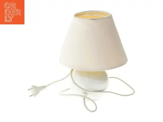 Bordlampe med hvid lampeskærm (str. 24,5 cm)