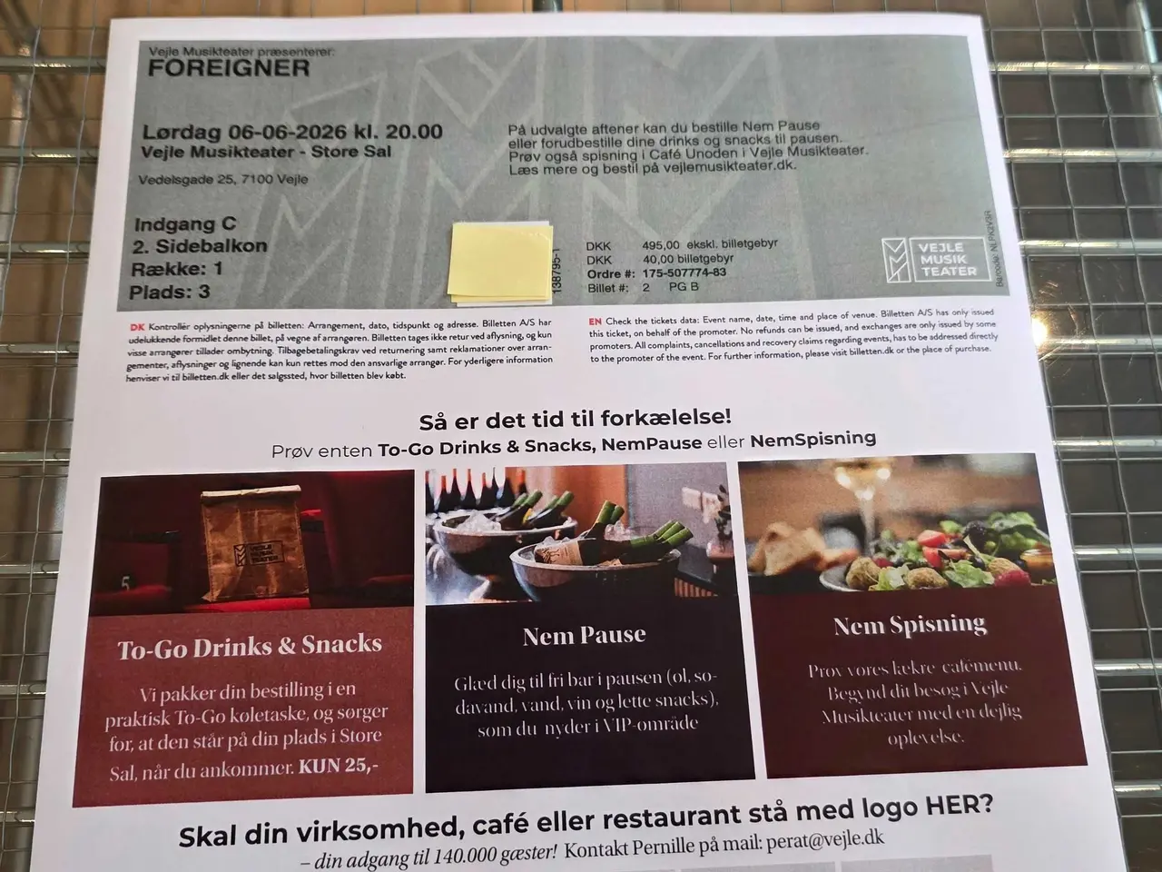 Billede 1 - Foreigner Koncert Vejle 06.06 2026