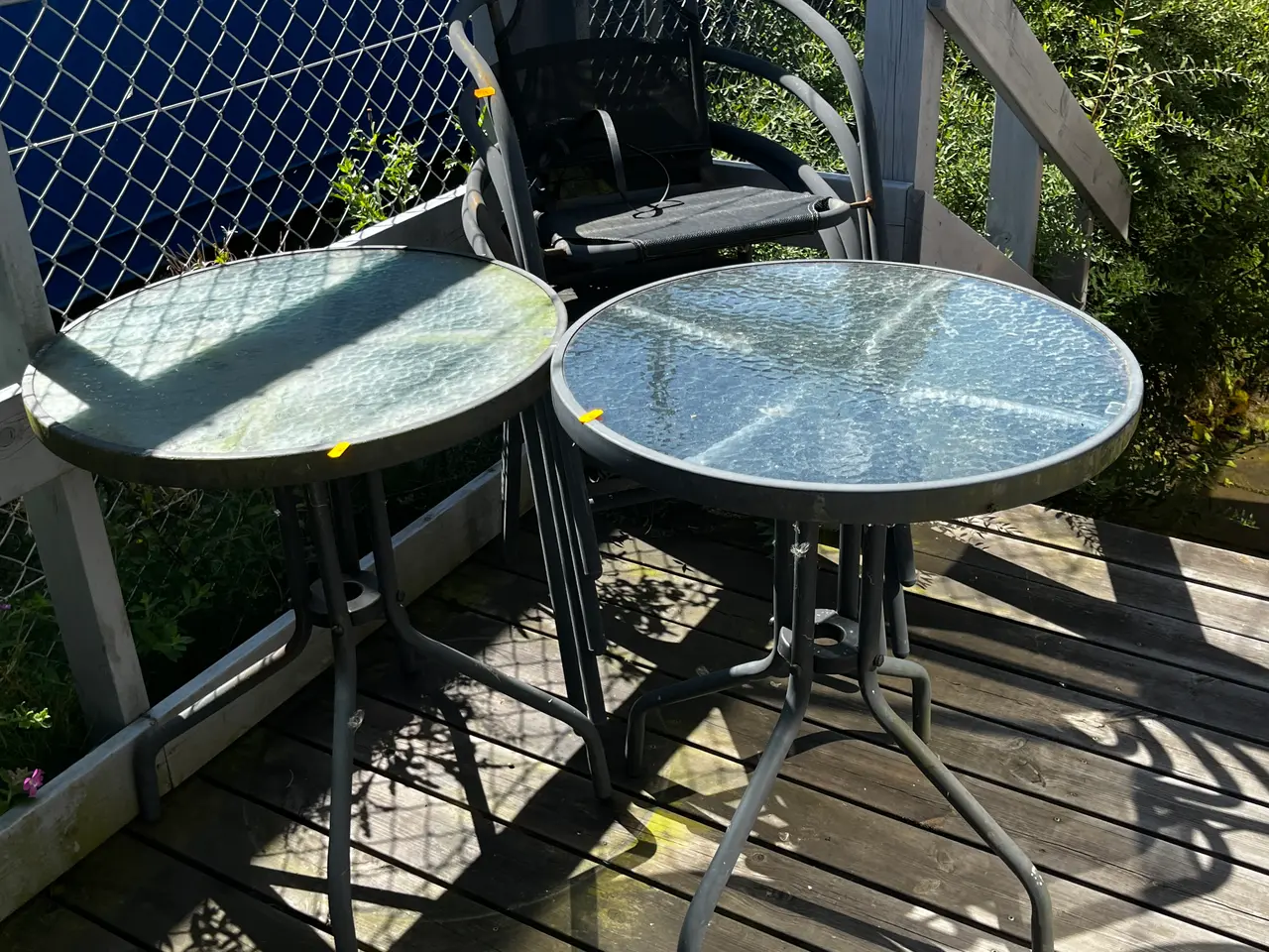 Billede 1 - 2 stk. Cafeborde m. 4 stole Ø60