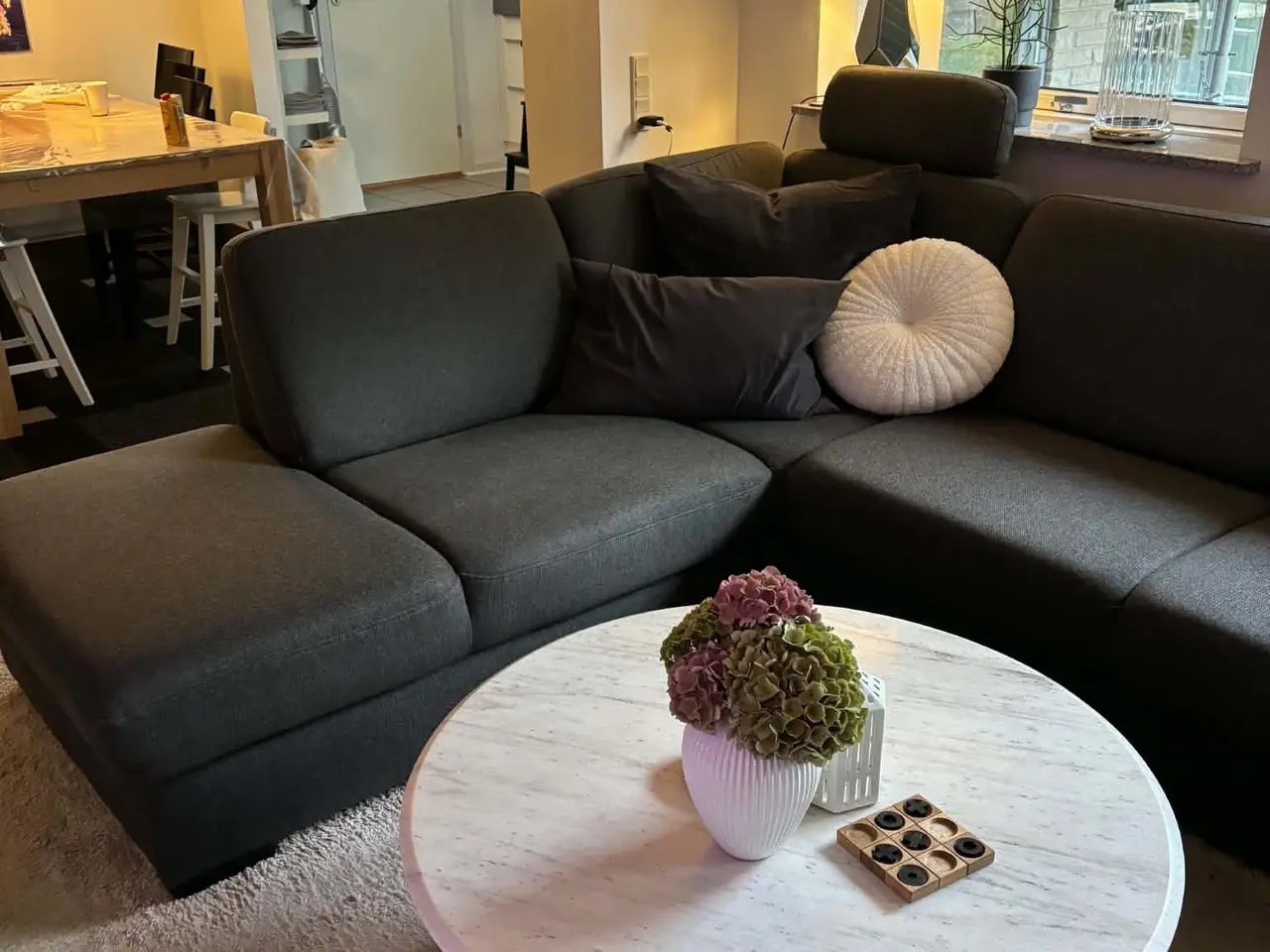 Billede 3 - U-Sofa mørkegrå - næsten som ny