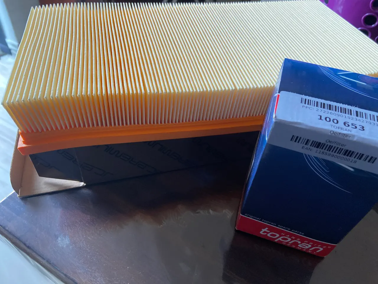 Billede 1 - Luftfilter+oliefilter til Audi A3 1,6 årg 2000