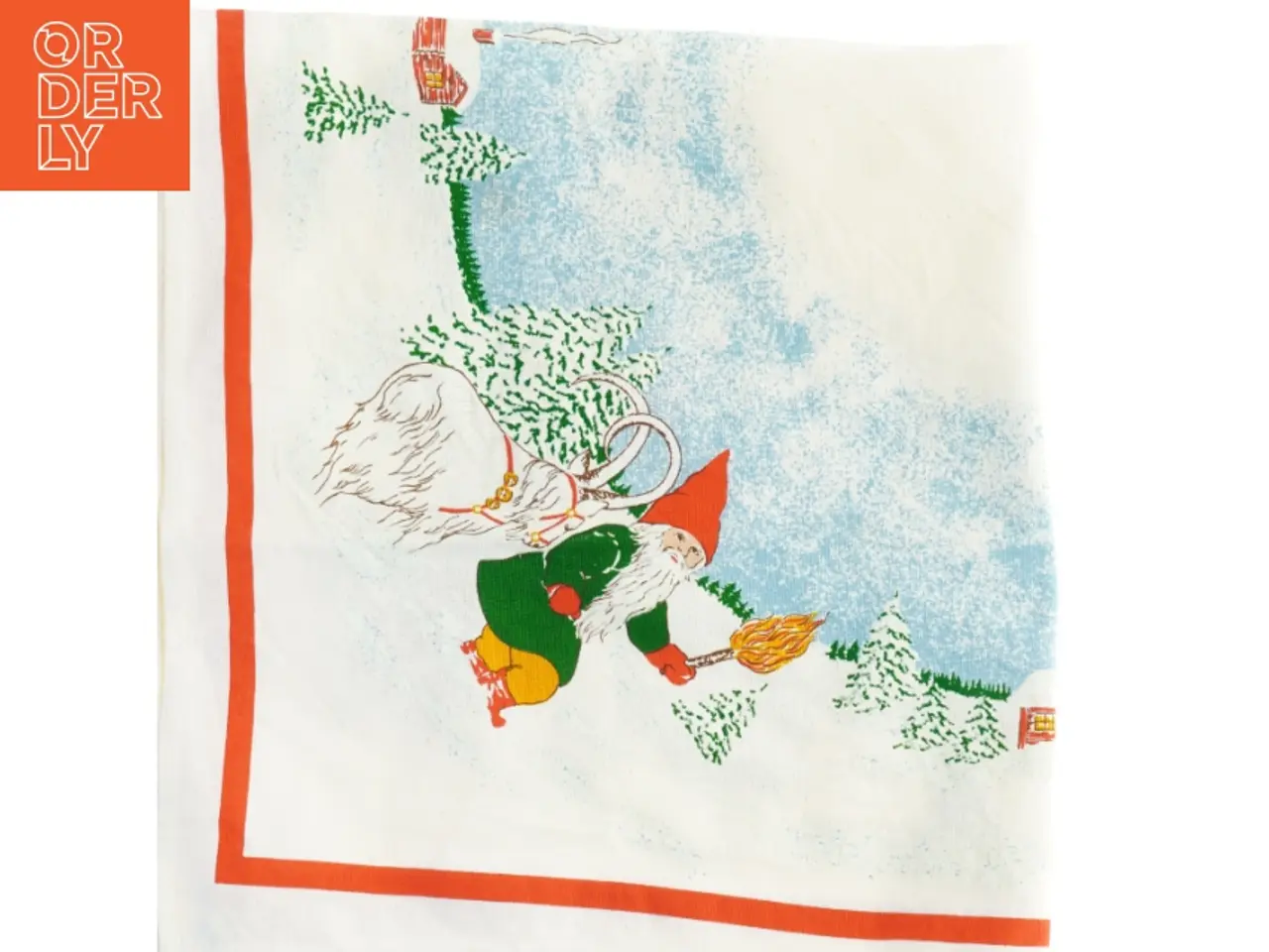 Billede 1 - Juledug med motiv (str. 71x76 cm)